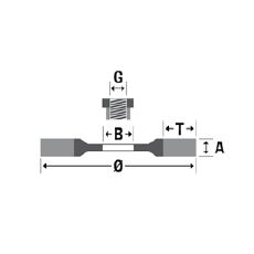 Apaļās otas rievotās auklas stieple OSBORN (Ø 115x12 mm; M14 ; 0,27 mm) 1