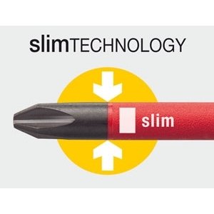 Skrūvgriezis elektriķim ar uzgaļiem rokturī WIHA LiftUp slimBits (6 gab.) 5