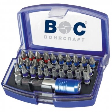 Набор битов BOHRCRAFT 1/4 "с держателем, 32 шт.