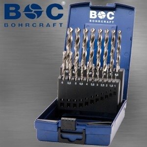 Urbju komplekts BOHRCRAFT KG10 HSS-G ABS-Box /1-10x0,5/ 19 gab.