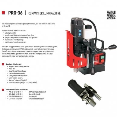 Magnetinės gręžimo staklės PRO 36 /230V Promotech 1