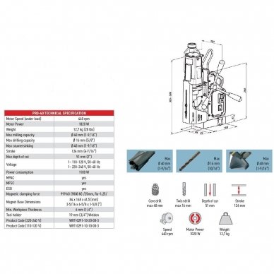 Magnetpuurmasin PRO 40 /230V Promotech 3