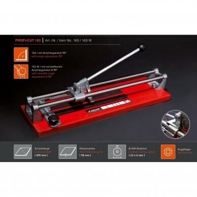 Išpardavimas !  Plytelių pjaustymo staklės JOKOSIT PROFI-CUT 163W (470 mm) 1