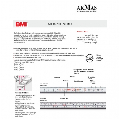 Mērlente BMI 405 VISO (3 m) 4