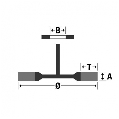 Ümmargune hari käepidemega OSBORN (Ø 60x12 mm) 1