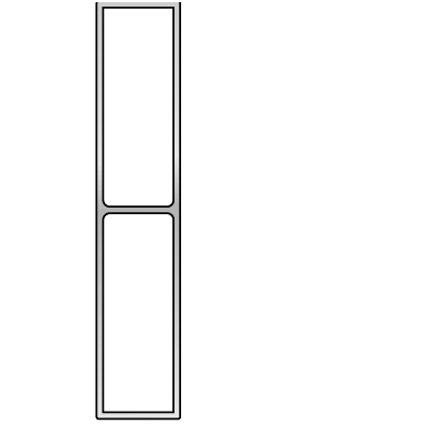 Ristkülikukujuline alumiiniumist triikimisprofiil koos sulgudega BMI (150 cm) 2