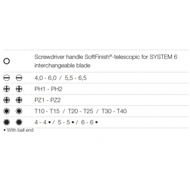 Vahetatavate otstega kruvikeeraja komplekt WIHA System 6 (11 tk.) 4